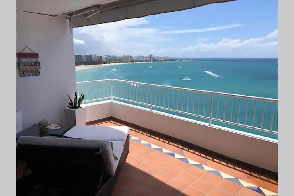Spectacular Beach Front Ph, 2 Level-3Bd-2.5 Bath Apartment San Juan 0*,  Puerto Rico
